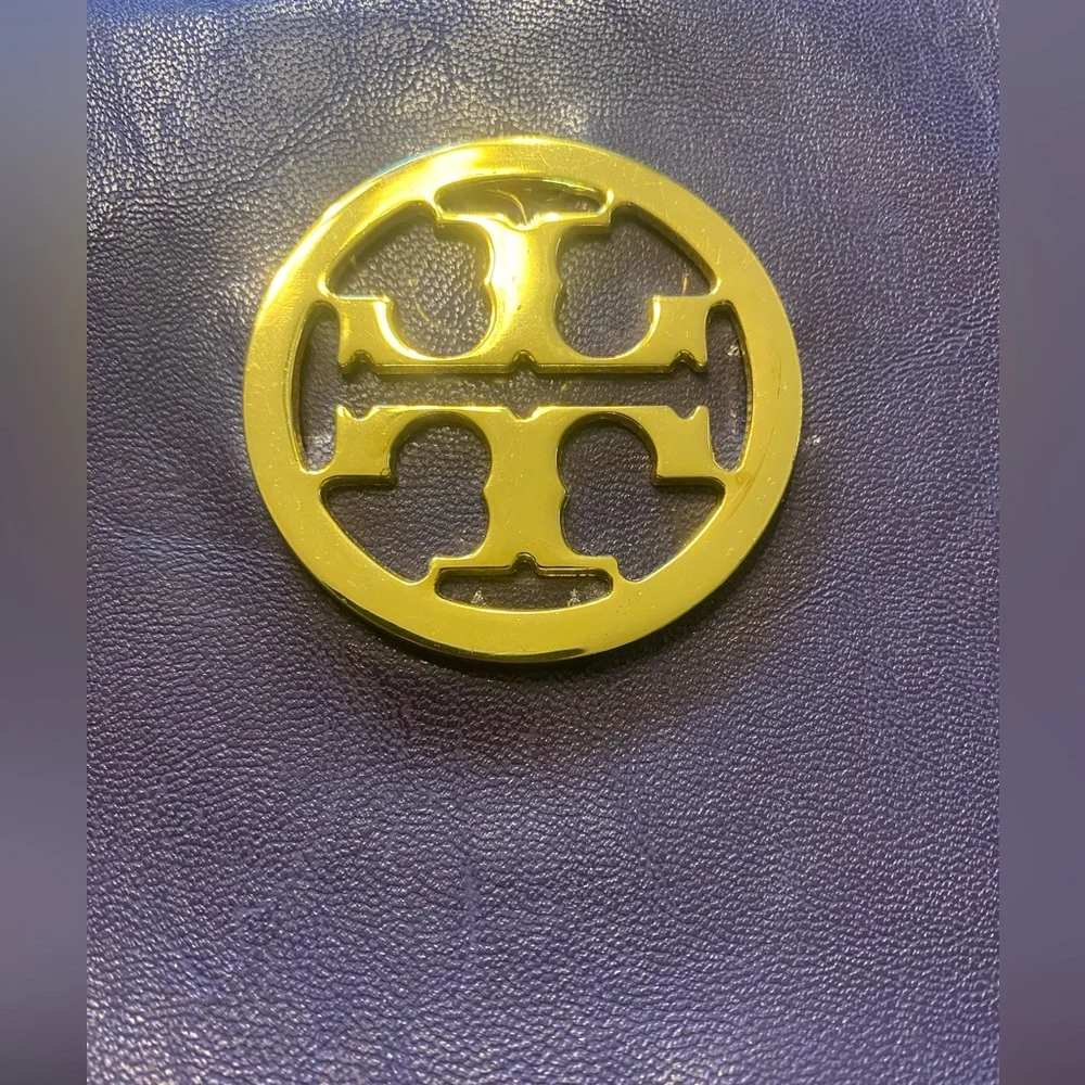 Tory Burch Plum Leather Shoulder/Clutch Bag